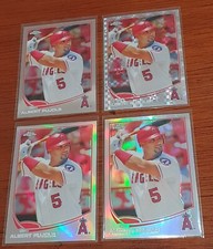 (4) 2013 Topps Chrome Albert Pujols 2× Refractor , 1× X-fractor , 1× Base HOF