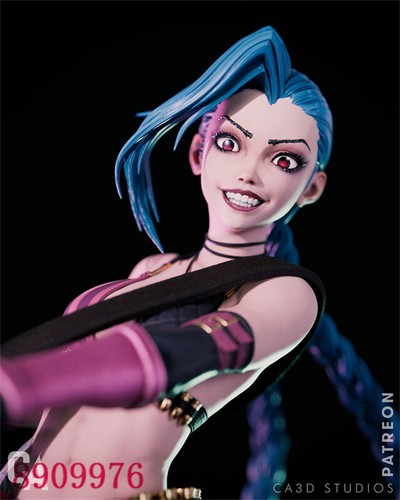 Jinx LOL 3D Printing Figure Unpainted Model GK Blank Kit Sculpture New Stock - Picture 2 of 9