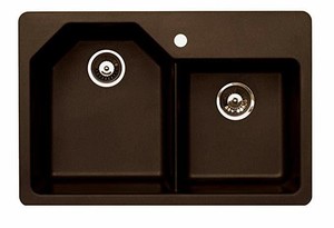 Details About Jacuzzi Pegasus Ar20mc Granite Double Bowl Kitchen Sink Metallic Chocolate