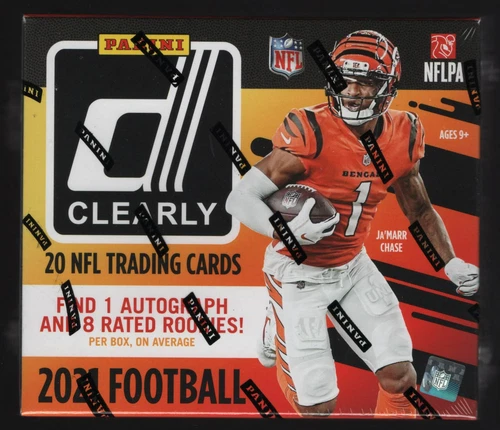 IN STOCK 2021 Panini Clearly Donruss Football Factory Sealed Hobby Box 4 Packs