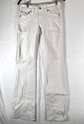 Jeans vintage donna taglia 28 True Religion Becky bianchi ~ BELLI USATI 28x32 - Foto 2 di 14