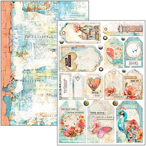 Ciao Bella Juego de Papel Majestic Dream Papel Motivo A4 Impreso a Doble Cara - Imagen 2 de 10