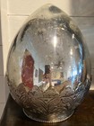 Pottery Barn Madeline Antique Mercury Glass  EASTER egg luminary Silver Cloche 