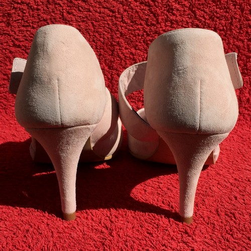 Stiletto Pump Rosé 38 Wildleder Dauomo Sandale Heine Echt Schuh Veloursleder Rosa 8UqPWRU