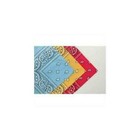 Set of 3 Cotton Paisley Bandanas Light Blue Yellow & Pink