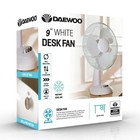 9" Daewoo Desk Fan Oscillating 2 Speed And Adjustable Tilt Fan Head - White