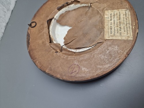 19thC LATE DUKE OF WELLINGTON Blue Sash Prattware Pot Lid, Handmade Wooden Frame - Picture 6 of 9