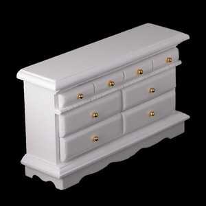 1-12-Dollhouse-Miniature-Bedroom-Furniture-White-Dressing-Table-Cabinet