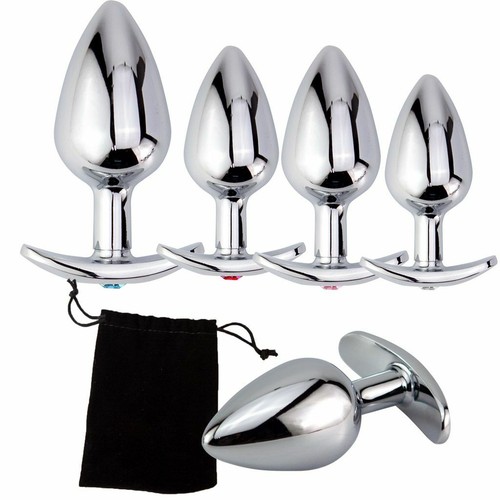 3 Size Woman Jewel Metal Anal Butt Plug Orgasm Stimulator Adult Sex Toy Beginner - Picture 5 of 16