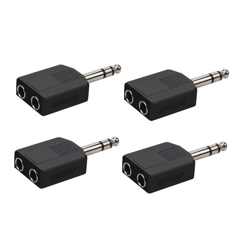 6.35mm Stereo Jack Plug Male to Dual Female Socket Adapter Mono/Dual Channel - Picture 4 of 5