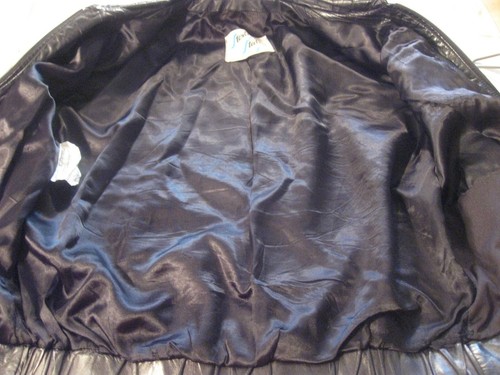 VINTAGE BLACK LEATHER JACKET BY STERLING STALL - Picture 7 of 11
