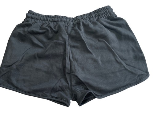 PrettyLittleThing Black Branded High Waist Runner Shorts Womens Size Medium - Picture 3 of 9
