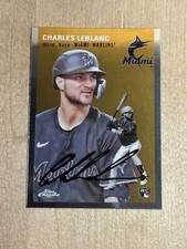 2023 Miami Marlins Charles Leblanc Topps Chrome PLATINUM ANNIVERSARY #66 RC