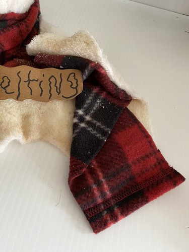 Primitive Rustic Hand Made Melting Snowman With Scarf Christmas Table Decor - Picture 7 of 17