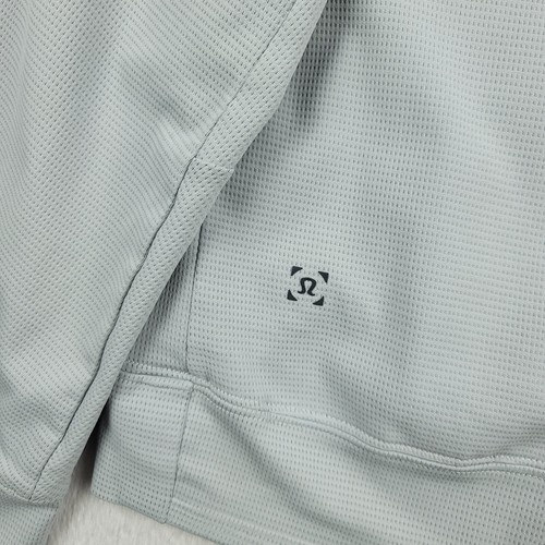 Lululemon Warped Sense Pullover Hoodie Herren Large Sea Salt Grau Atmungsaktiv Mesh - Bild 10 von 13