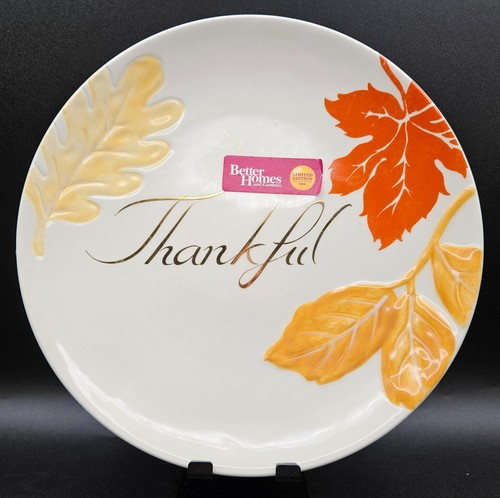 Pair Better Homes & Gardens Fall Leaves Thanksgiving Autumn Salad Plates 8.5" - Picture 2 of 16