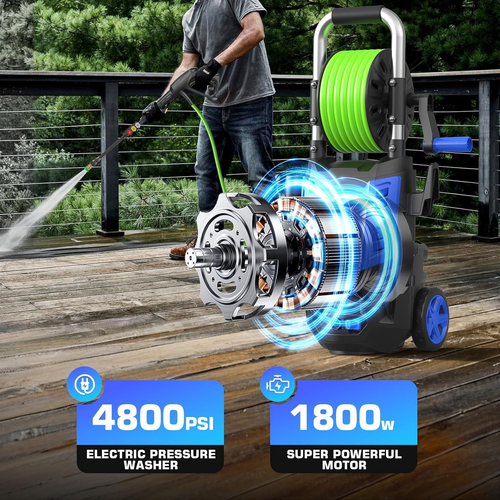 4800 PSI Electric Pressure Washer- 4.0 GPM High Power Washer with 33FT Hose Reel - Bild 8 von 8
