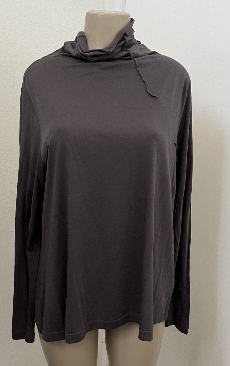 Grey Dark Moyuru Top For Women Made In Japan,continue And Rayon SM