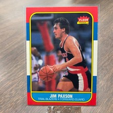 1986-87 Fleer Set Break Jim Paxson #85 *TrailBlazers* NR-MINT