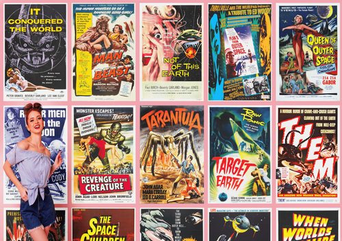 Vintage Sci-Fi B Movie Monster Film Classic Retro Posters Laminated A2 A4 Vol 2 - Picture 2 of 95