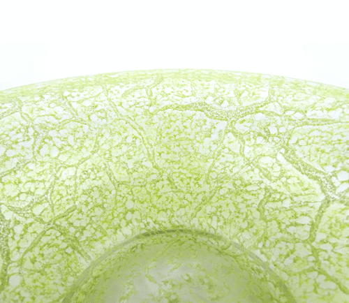 Art Déco WMF Ikora Art Glass Bowl Centerpiece Glas Schale yellow-green c. 1930s - Picture 5 of 8