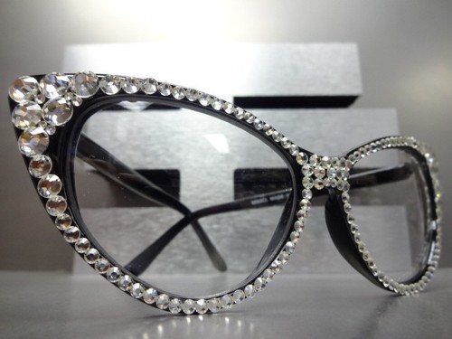 Para mujeres DE COLECCIÓN RETRO OJO DE GATO Estilo Lente Transparente GAFAS Hecho a Mano Marco de Cristal - Imagen 19 de 35