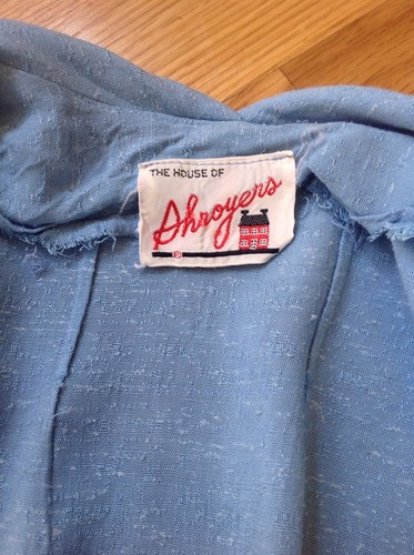 Vintage The House Of Shroyers Blue Workers Union Made Women's Dress - Bild 10 von 12