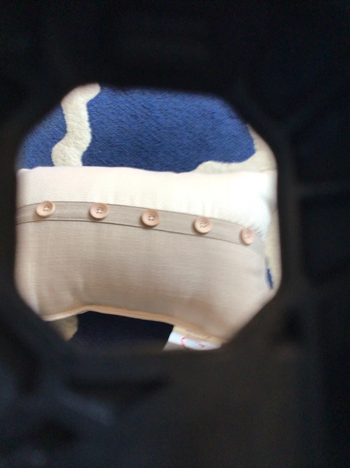 Croscill 12" x 18" Boudoir Decorative Pillow Berin Buttons Neutral E97011 - Image 3 of 4