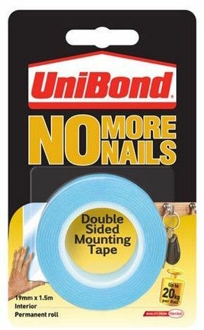 Unibond No More Nails Tiras para colgar cuadros Cinta adhesiva de montaje de doble cara - Imagen 7 de 8