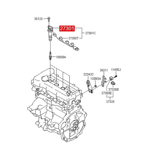 New for 12-20 Hyundai Accent Veloster Rio Soul 1.6L Ignition Coil 273012B100 - Picture 3 of 7