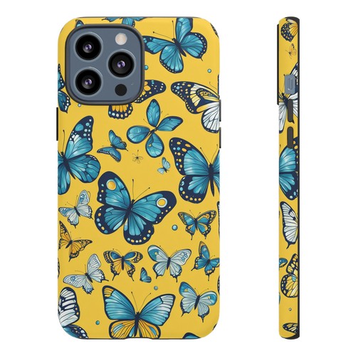 Blue Yellow White Butterfly Phone Case for iPhone, Samsung Galaxy, Google Pixel - Picture 33 of 111