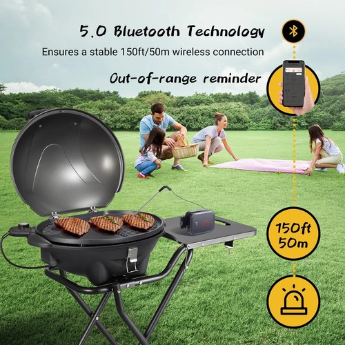Inkbird Digital Food Thermometer Bluetooth Meat Probe Cooking BBQ 2 Probe IBT2X - Picture 4 of 16