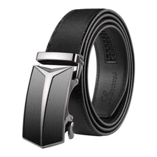 Men's Real Leather Ratchet Dress Casual Belt Cut to Exact FitElegant Gift Box...