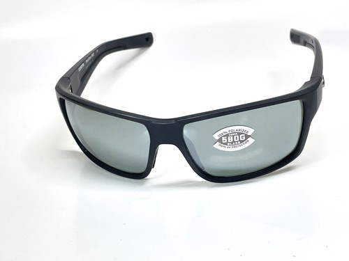 Costa Del Mar Reefton Pro matte black frame Gray Silver Mirror 580 glass lens - Bild 2 von 7