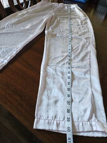 Erika Taylor Women PJ Set Size M Pink Satin Pants & Top Sleepwear Intimates READ - Picture 14 of 17