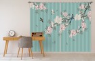 3D Pink Flower Branch ZHUA1404 Photo Curtain Window Blockout Fabric Amy 2023