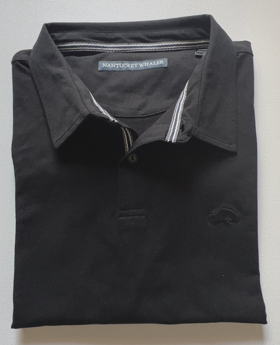 NANTUCKET WHALER MENS POLO BLACK SZ L NWT FREE SHIPPING! - Picture 2 of 11