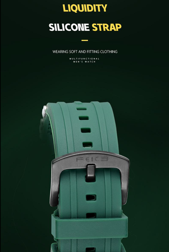 Reloj deportivo de cuarzo para hombre cronógrafo LED analógico movimiento japonés impermeable - Imagen 6 de 12