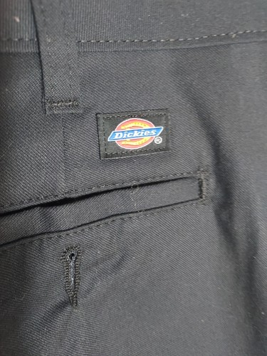 Dickies Damen 16 UU gerade flache Vorderseite Twill Hose schwarz 3 Taschen ungesäumt neu - Bild 8 von 10