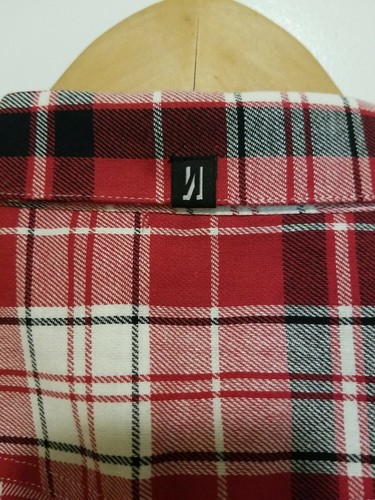 COMUNE Men's Short Sleeve Plaid Snap Button Up Shirt Size M Rare NWT - Picture 9 of 9