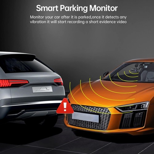 Dual Dash Cam TOGUARD HD Both 1080P Front Inside Cabin Car Camera Night Vision - Picture 9 of 9
