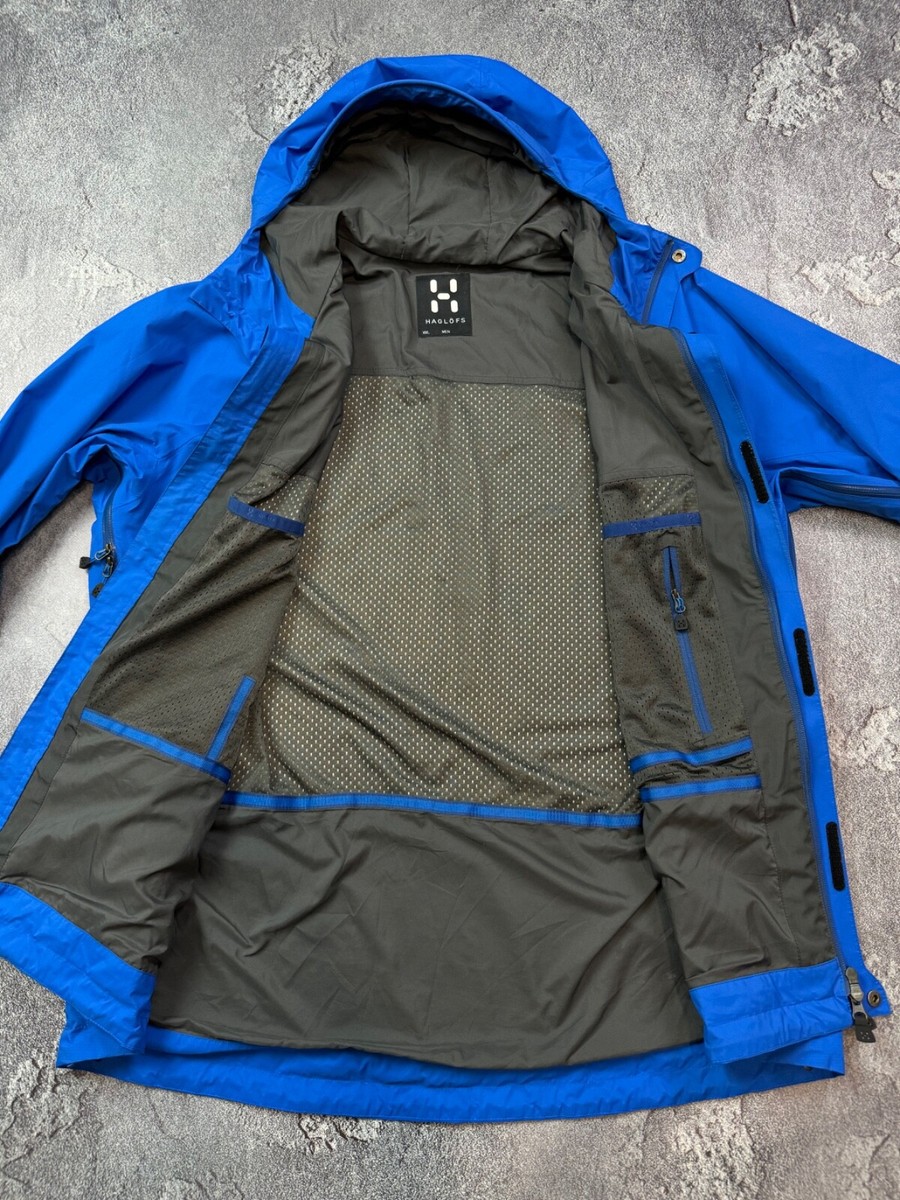美品 Haglofs Astral/Orion Gore-Tex Jacket Haglofs Astral/orion Gore-tex Jacket Men's Blue Hooded Ski