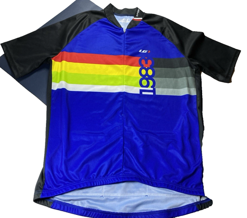 Louis Garneau Herren XL Sport Series 1983 Limited Trikot Radsport Geometrisch