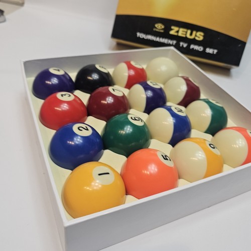 Cyclop ZEUS Traditional Tournament TV Pro Billiards Ball Set Regular Size 2-1/4" - Afbeelding 6 van 11
