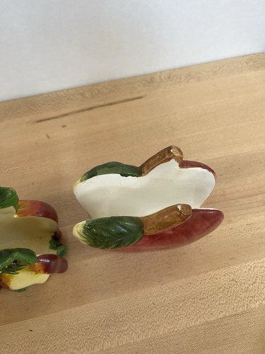 VINTAGE CERAMIC APPLES NAPKIN HOLDER.Lot Of 2 - Picture 4 of 16