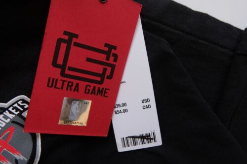 NBA HOUSTON ROCKETS TEXAS BASKETBALL ULTRA GAME NEW NWT BLACK T SHIRT MENs SZ S - Picture 6 of 6