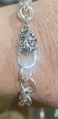 Beautiful QVC Silver Tone Chain 7.5” Bracelet - Picture 1 of 2