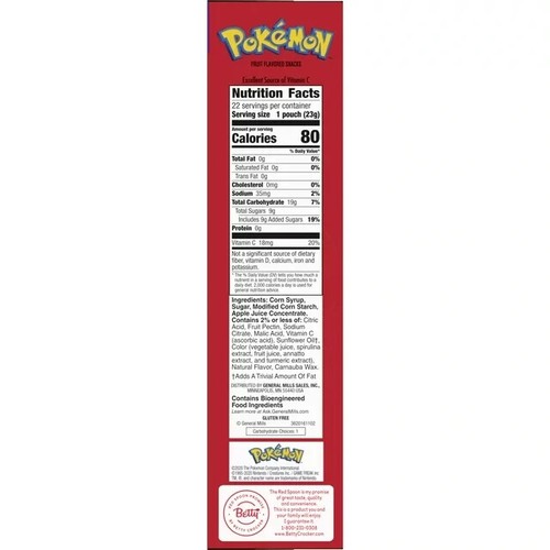 Pokemon Fruit Flavored Snacks, Treat Pouches, Value Pack, 22 ct - Bild 4 von 4