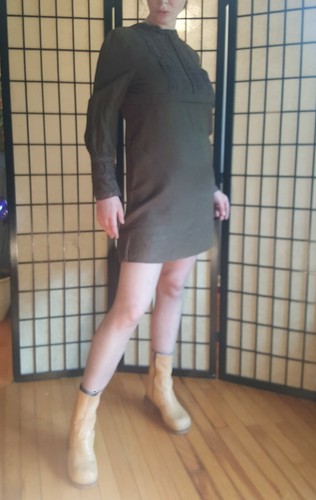 Vintage 60s 70s Victorian Tuxedo Mini Dress