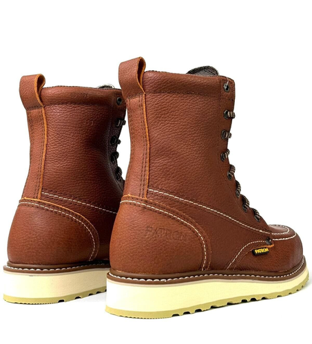MENS WORK BOOTS SOFT TOE SAFETY WATER RESISTANT AND OIL RESISTANT 8" HEIGHT - Picture 6 of 7